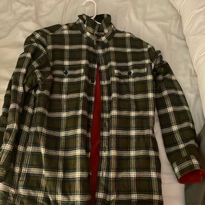 Warm, Fleece lined Flannel button up jacket